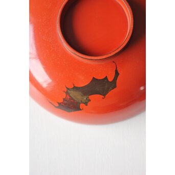 蝙蝠と鹿と霊芝 蒔絵椀 13客セット　Q064 