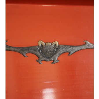 蝙蝠と鹿と霊芝 蒔絵膳 4客　Q065 