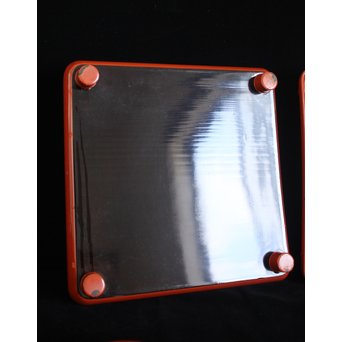 蝙蝠と鹿と霊芝 蒔絵膳 4客　Q065 