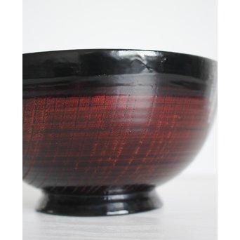 角偉三郎 輪島塗 欅目椀　Q068 