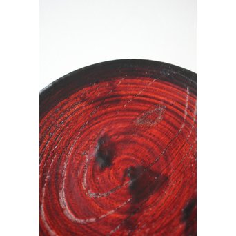 角偉三郎 輪島塗 欅目皿　Q069 