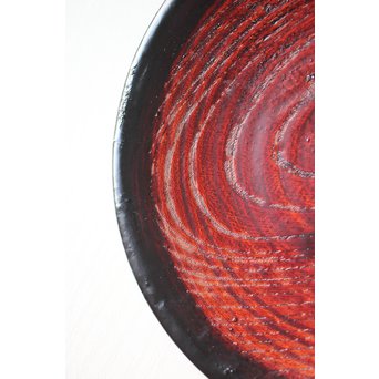 角偉三郎 輪島塗 欅目皿　Q069 