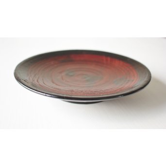 角偉三郎 輪島塗 欅目皿　Q069 