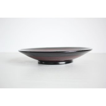 角偉三郎 輪島塗 欅目皿　Q069 