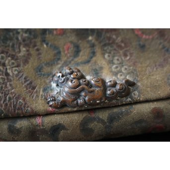 銕爪刻 細密浮彫竹香筒/煙草具　U091 