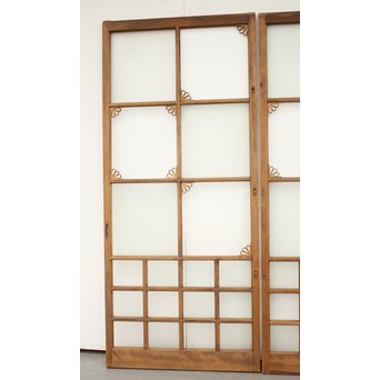 アールデコ飾 市松ガラス戸 2枚1組　GD1230 