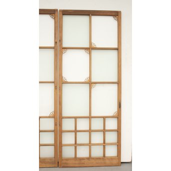 アールデコ飾 市松ガラス戸 2枚1組　GD1230 