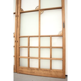 アールデコ飾 市松ガラス戸 2枚1組　GD1230 