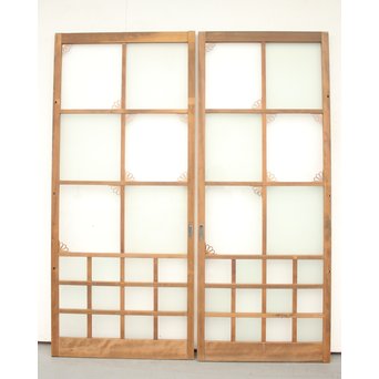 アールデコ飾 市松ガラス戸 2枚1組　GD1230 