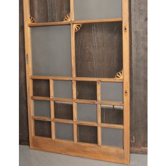 アールデコ飾 市松ガラス戸 2枚1組　GD1230 