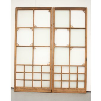 アールデコ飾 市松ガラス戸 2枚1組　GD1230 