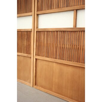 にかわガラス格子戸 2枚1組　L994 