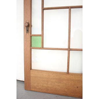 アールデコデザイン緑色ガラス戸　GD1234 