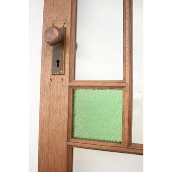 アールデコデザイン緑色ガラス戸　GD1234 