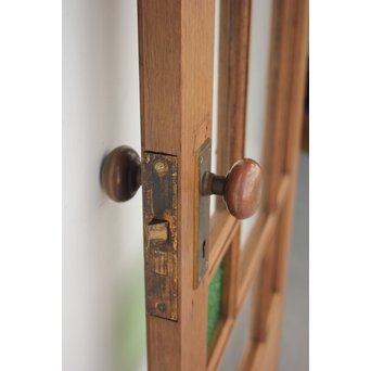 アールデコデザイン緑色ガラス戸　GD1234 