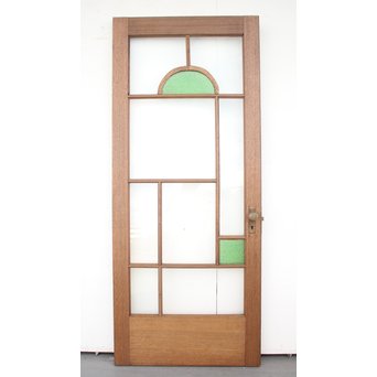 アールデコデザイン緑色ガラス戸　GD1234 