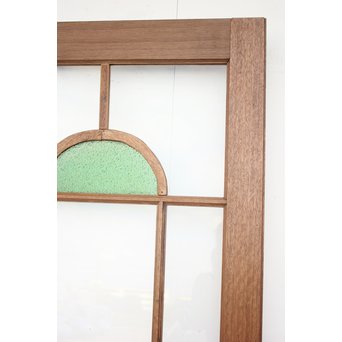 アールデコデザイン緑色ガラス戸　GD1234 