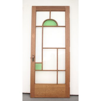 アールデコデザイン緑色ガラス戸　GD1234