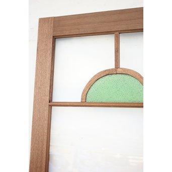 アールデコデザイン緑色ガラス戸　GD1234 