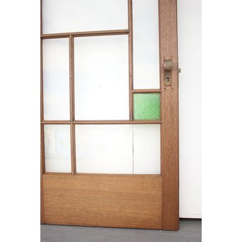 アールデコデザイン緑色ガラス戸　GD1234 