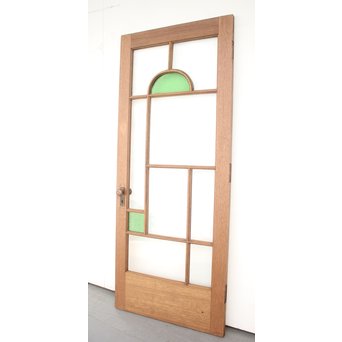 アールデコデザイン緑色ガラス戸　GD1234 