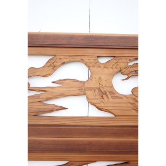 中型木彫欄間 2枚1組　R2473 