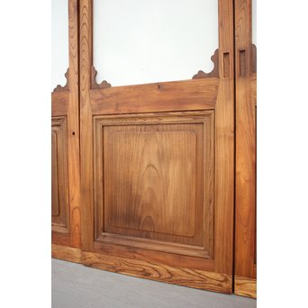 総欅 装飾クリアガラス戸 4枚1組　GD1235Y 