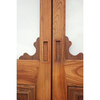 総欅 装飾クリアガラス戸 4枚1組　GD1235Y 