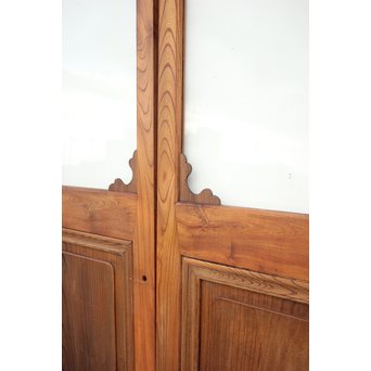 総欅 装飾クリアガラス戸 4枚1組　GD1235Y 