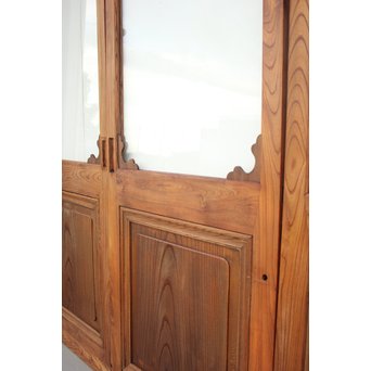 総欅 装飾クリアガラス戸 4枚1組　GD1235Y 