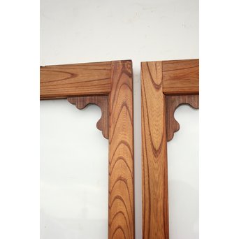 総欅 装飾クリアガラス戸 4枚1組　GD1235Y 