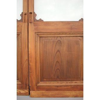 総欅 装飾クリアガラス戸 4枚1組　GD1235Y 