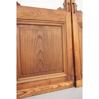 総欅 装飾クリアガラス戸 4枚1組　GD1235Y 