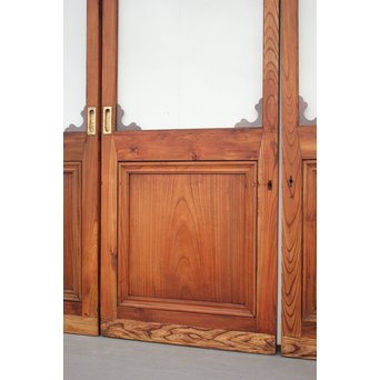 総欅 装飾クリアガラス戸 4枚1組　GD1235Y 