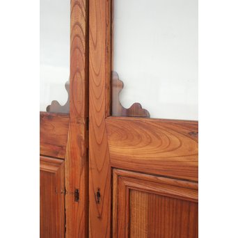 総欅 装飾クリアガラス戸 4枚1組　GD1235Y 