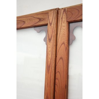 総欅 装飾クリアガラス戸 4枚1組　GD1235Y 