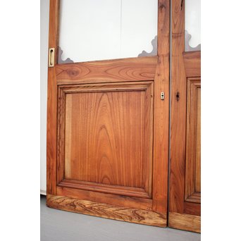 総欅 装飾クリアガラス戸 4枚1組　GD1235Y 