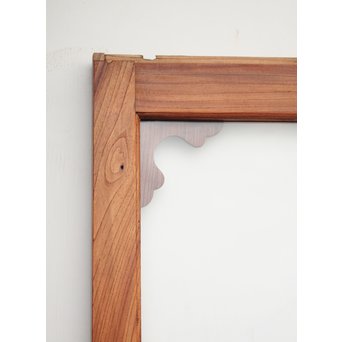 総欅 装飾クリアガラス戸 4枚1組　GD1235Y 