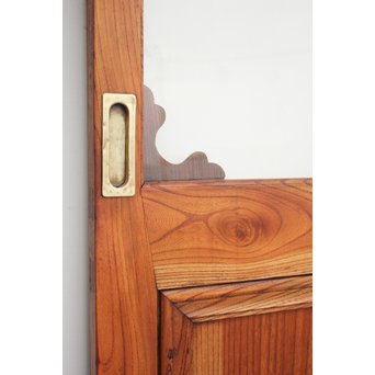 総欅 装飾クリアガラス戸 4枚1組　GD1235Y 