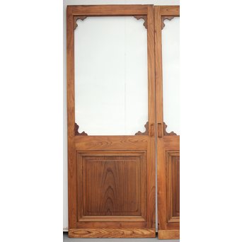 総欅 装飾クリアガラス戸 4枚1組　GD1235Y 