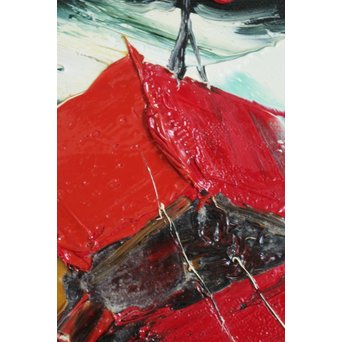 葛西四雄 油彩4号《北の海》額装　Z170 