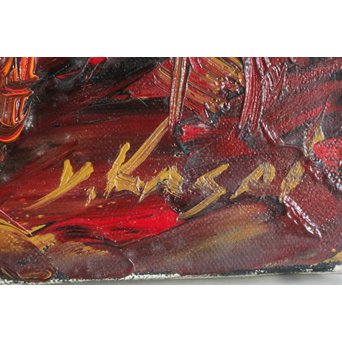 葛西四雄 油彩4号《北の海》額装　Z170 