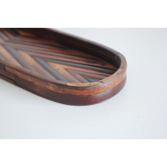 竹象嵌 煎茶盆　U092 