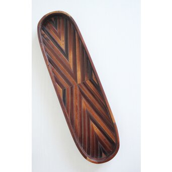 竹象嵌 煎茶盆　U092 