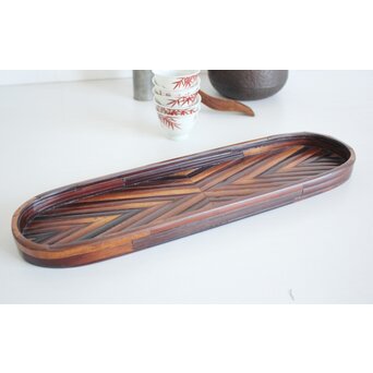 竹象嵌 煎茶盆　U092 