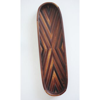 竹象嵌 煎茶盆　U092 