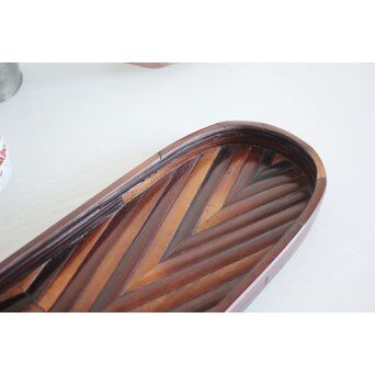 竹象嵌 煎茶盆　U092 