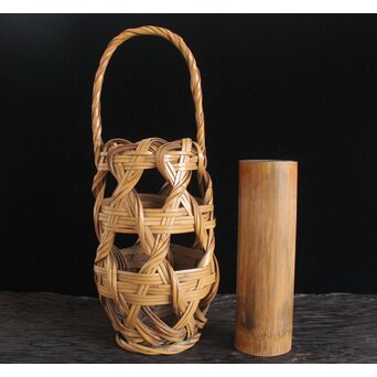 白竹 竹籠　U093 