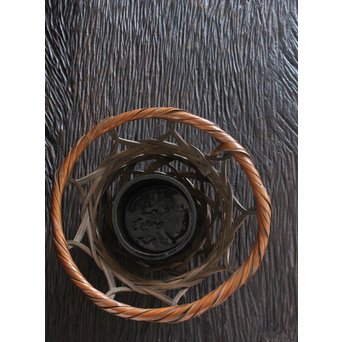 武関翠月 束編竹花籠　U095 