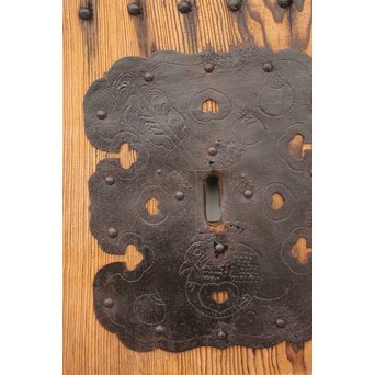 素朴な細身格子蔵戸　W970 